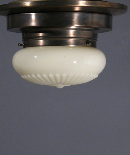 Set of 5 Custard Glass Flush Fixtures